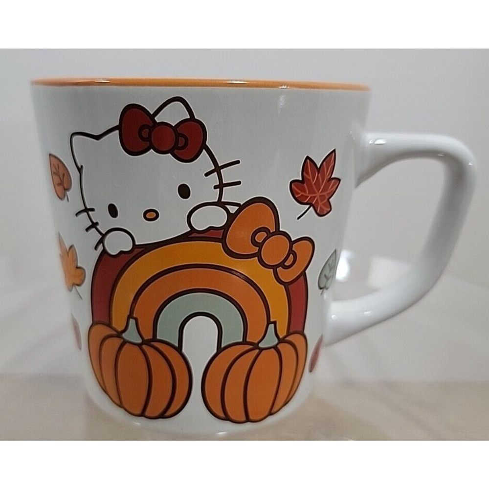 HELLO KITTY Pumpkin Fall Autumn 17oz Coffee Mug Thanksgiving Spice‎ Pie Sanrio